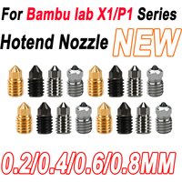 For Bambu Lab Nozzle P1s/X1c Nozzle 0.2 0.4 0.6 0.8 Nozzle P1p Bambulabs X1 Carbon for Bambulab Hotend