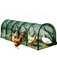 Garden Tunnel Greenhouse Agricultural Black Mesh Planting Tunnel Plastic Cover for Ducks Geese Rabbits Small Pets Chicks