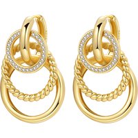 Orstarry 925 Sterling Silver 18k Gold Elegant French 3-layer Drop Earrings Women Earrings Fashion Party Original Jewelry Gifts