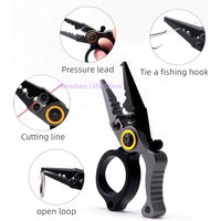 Compact Lockable Fishing Pliers Aluminum Alloy Mini Lure Pliers with Ring Opener And Line Cutter for Saltwater Outdoor Use