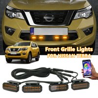FOR NISSAN TERRA 18LED Front Grille Light /Driving/Position Lights Car Daytime Running Light Wheel Eyeb Car LED Signal Lamps