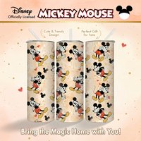 1pc 20oz Disney Mickey Mouse Stainless Steel Tumbler with Straw Insulated Travel Cup for Hot/Cold Drinks Office & Outdoor Use