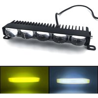 Car Headlights Bumper Fog Lights Grille Lights Work Lights Lenses Car Lighting 6 Lenses Dual-Color Yellow And White LED Light
