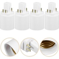 4Pcs Bulb Holder Adapter G24q to E27 Lamp Socket Converter Wide Compatibility with LED Lights Easy Replace Fixture Saving Time