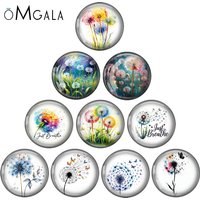 Dreamy Dandelion Art Pattern 12mm/18mm/20mm/25mm Round Photo glass cabochon demo flat back Making findings
