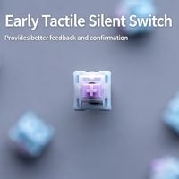 HMX Sand Silent Switch 5-pin Silent Tactile Switches 40g POM TPE Smooth Fine Lubrication Custom Mechanical Keyboard Switches