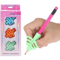 3Pcs/Set Soft Silica Pencil Grasp Two-Finger Gel Pen Grips Children Writing Training Correction Tool Pens Holding for Kids Gifts