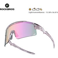 ROCKBROS Ultra-Light Cycling Sunglasses for Men Women Photochromic UV Protection Cycling Goggles Windproof Men Sunglass MTB Road