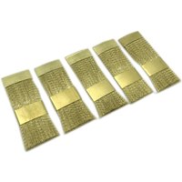 5pcs Burs Cleaning Brass Wire Brush Flat Dental Product For Burs Files Stand Cleaning Tool