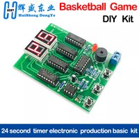 Basketball Game 24 Seconds Countdown Electric 2-Bit Countdown Electronic Production Practice Electronic Teaching Kit DIY