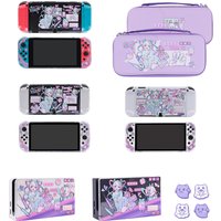 KAngel Protective Case compatible with Nintendo Switch / Switch OLED , Detachable Hard Shell NS / OLED Dock Cover Storage Bag