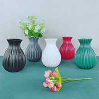 1Pc Nordic Flower Vase Imitation Ceramic Plastic Flower Vase Living Room Desktop Decoration Wedding Centerpiece Arrangement‘