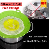 26CM Heat-Resistant Silicone Lid Spill Stopper Cover For Pot Pan Multi-Purpose Kitchen Accessories Cooking Tools Microwave safe