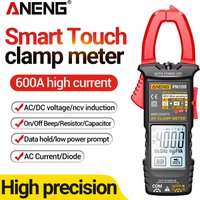 ANENG PN109 Smart Clamp Multimeter 4000 Counts 600A AC DC Voltage 600V NCV Capacitance Frequency Ohm Test Tool