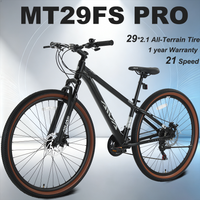 AIVA MT29FS Aluminium-Mountainbike, All-Terrain-Fatbike, 21-Gang-Schaltung, 29×2,1 Daumenschalthebel, Doppelscheibenbremsen, 240 LBS maximale Belastbarkeit, perfekt für Offroad-Fahrten und den
