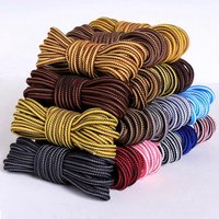1 Pair Round Shoe Laces Stripe Shoelaces Anti-slip and Wear-resistant Mountain Climbing Sports Shoelace Cotton