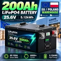 12V 24V 48V Lithium LiFePO4 Batterie 100Ah 120Ah 200Ah Smart BMS 6000+ Zyklen Tiefzyklusbatterie für Solar, Wohnmobil, Marine, Boot, USV, Off-Grid, Heim-Backup-Energiespeicher, EU, Polen, Lager