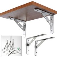 New Stainless Steel Shelf Bracket Right Angle L-type Triangle Shelf Heavy Duty Home Bookshelf Bracket