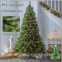 Artificial Christmas Trees with LED Lights Large PVC Encrypted Christmas Trees 120CM-300CM Family New Year Atmosphere Decoration