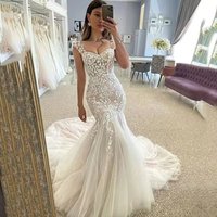 Vintage Wedding Dresses Trumpet Corset Back Appliques Lace Spaghetti Straps Bridal Gown Vestidos De Novia Brautmode Customized