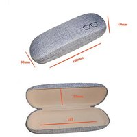Hard Shells Case Metal Eyeglasses Case Sunglasses Case Linen Fabric For Store In Handbags Outdoor Activities Daily Use