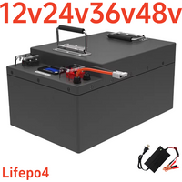 12V 24V 48V 100Ah 200Ah 300Ah LiFePO4 Battery Pack Lithium Iron Phosphate Battery Built in BMS For RV Solar Home Storage No Tax