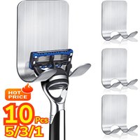 Bathroom Hook Space Stainless ABS Razor Holder Storage Hook Wall Men Shaving Shaver Shelf Punch Free Accessories Organization