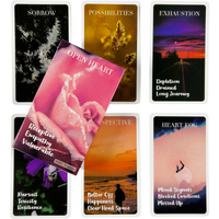 Hearts Hidden Secrets Tarot Cards Deck 10.3*6cm Situations Cards Glossy Twin Oracle Flame Deck Feelings Messages Deck 78 Cards