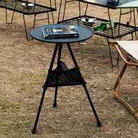 Camping Round Table,Detachable Portable ,Height Adjustable Table for Outdoor Garden Bedroom,Ultralight Travel Table