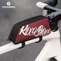 ROCKBROS Cycling Top Tube Bag Adjustable Bike Frame Pack for Phone 0.8L Large Capacity Reflective MTB Road Bike Bags