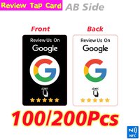 RFID Card Front Back AB Side Reusable Review Tap Card Google NFC Card Review Us on Google Tap Card Enhances SEO Saves Time image 4