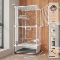 Large Size Bird Cage for Home Use Luxury Villa Design Novelty Parrot Cage Tiger Skin Canaries Budgies Special Use Cage