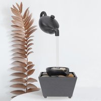 1Set Zen Desktop Waterfall Fountain Decor Electric Tabletop Running Water Ornament for Home Office Hotel Indoor Decoration