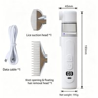 New Aleshon Electric Lice Comb 2-in-1 Vacuum Comb ABS Material 360-degree Rotation Design Wireless Charging for Pet Dogs to Use