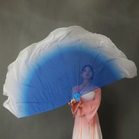 Fishbone Veil Fishbone Fan Gradient Color Light Weight Opening Stage Props Soft Flowy Long Dance Yangko Fan Dance Supplies