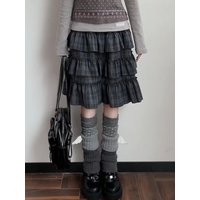 Y2K Subculture Skirt Women Casual Patchwork Layered Cake Skirt Harajuku Alt Subculture Aesthetic Casual Streetwear Skirts Summer