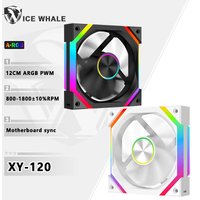 ICE Whale XY-120 Computer Chassis Fan 12cm ARGB Motherboard Sync 4Pin PWM Quiet Cooling Case Fan 800-1800RPM Ventilador