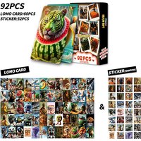 92PCS Collectible Cards Italian Brainrot Tung Tung Tung Sahur Tralalero Tralala Classic Cards Toys For Kid Birthday Gifts