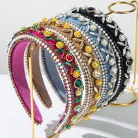 European American Personalized Hairband Baroque Retro Wide-brimmed Headband Sponge Heavy Industry Light Luxury Hair Accessories