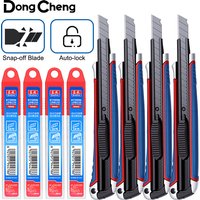 9mm Utility Knife with Aluminum Alloy Body - Interchangeable 30° & 60° SK5 Steel Blades for Crafting, Model Making & Detailed