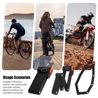 AliExpress Bicycle Lock Folding Password Lock Theft-proof Password Lock Mountain Bike Accessories Electric Bike Fixed Lock