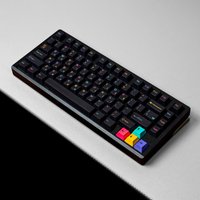 Minimalist Black Mechanical Keyboard Keycaps ISO 7U Cherry Profile PBT Spanish French Korean Japanese Russian German Keycap DIY