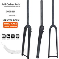 100mm Carbon Gravel Bike Fork Road Compatible 45C 1-1/8" Straight Taper Tube Disc Brake Front No Logo Gravel Carbon Bike Fork
