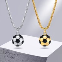 Vnox – colliers de Football 3D pour hommes, pendentifs Scoocer décontractés en acier inoxydable massif, cadeaux pour amoureux du sport pour garçons