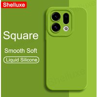 For FindX9 Case Shelluxe Square Liquid Silicone Fashion Cover For OPPO Find X9/X9 Pro Silky Feel Shockproof Phone Back Cases