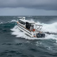 9M 30ft Gospel Aluminum Speed Boat with Plate Cabin Easy Craft Pontoon Tube Petrol Fishing Boats with Motor for Sale