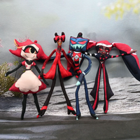 28cm Anime Hazbin Hotel Alastor Niffty Cosplay Plush Toy Body Wire Skeleton Action Abstract Stuffed Doll Room Ornament Gifts