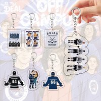 Acrylic TV Show Off Campus Keychains Bag Charms Garrett Graham Logan Dean Tucker Keyring Pendant Accessories Fans Friends Gifts
