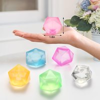 1-3 Pack Squishy Stress Cube Diamond Malt Sugar Ice Cube Stress Ball, Sensory Toys for Anxiety Stress Relief for Kids and Adults