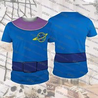 Toy Story Ice Hocky Jersey Buzz Lightyear T-Shirt Men Women Loose Short Sleeve Breathable Quick-dry Tops Unisex Cosplay Tees